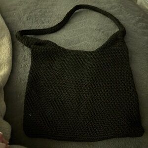 Black  crochet shoulder bag
